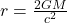r = \frac{2GM}{c^2}