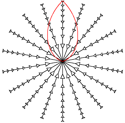 Omega_o = 2 round space-time diagram