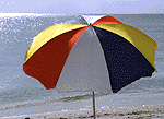 Color picture of beach umbrella